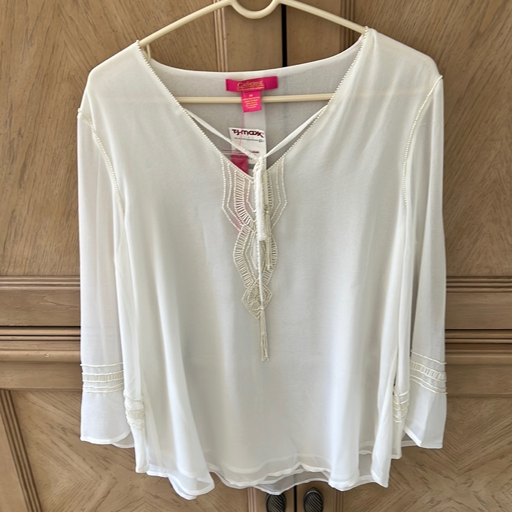 Cream colored medium blouse